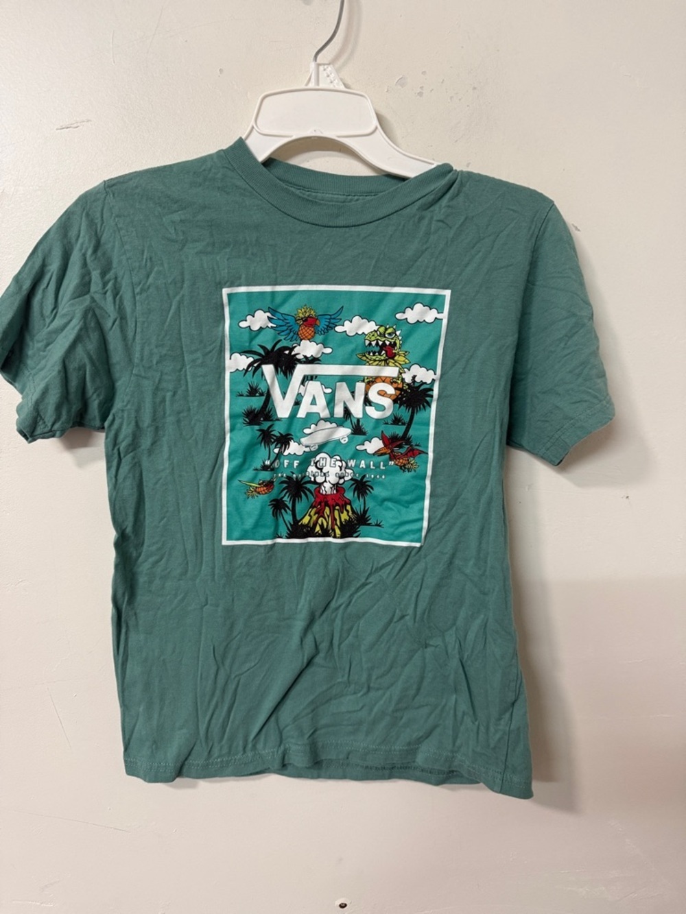 Vans Kids Green Tropical Graphic Tee